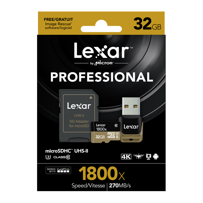 Lexar MicroSD 1800x 32GB - Bilde 2